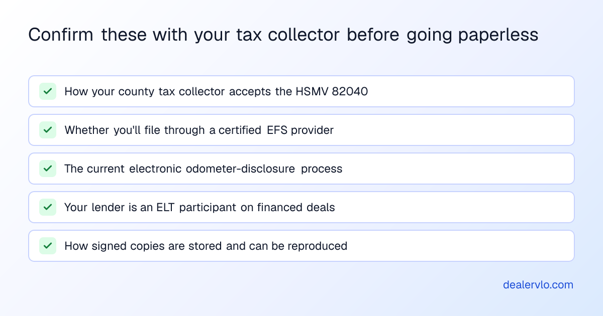 Confirm these with your tax collector before going paperless