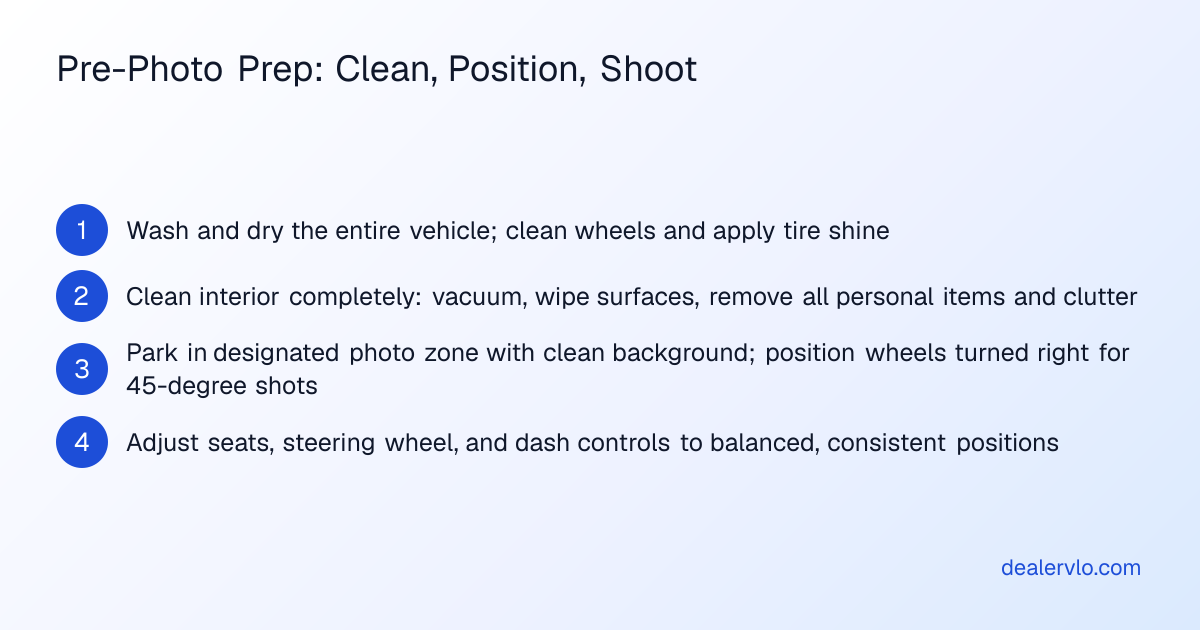 Essential steps to prepare any used car for professional-looking dealership photography