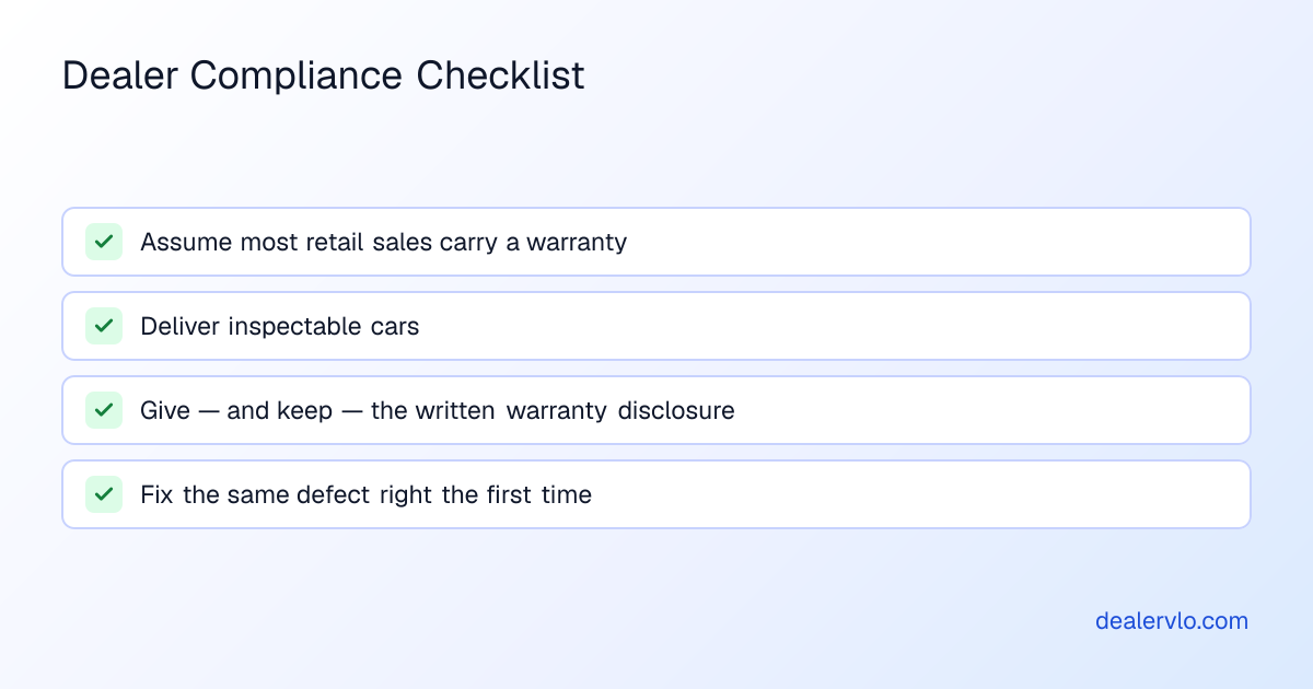 Key compliance steps Massachusetts used car dealers must follow under the used vehicle warranty law to avoid violations.